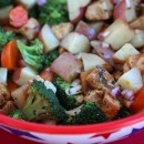Broccoli and Chicken Salad with Lemon Dressing