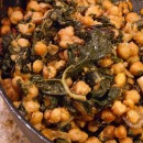 Roasted Garbanzo Beans and Garlic with Swiss Chard