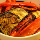 Grilled Aubergine & Peppers
