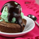 Hot Fudge Mint Brownie Sundaes