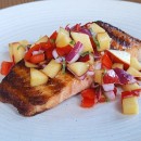 Grilled Salmon with Nectarine Relish
