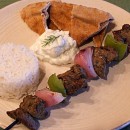 Lamb Souvlaki with Rice