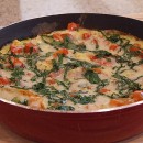Squash and Tomato oven frittata