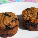Whole Wheat Banana Blueberry Muffins