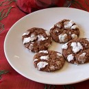 Chocolate Mint Snow Top Cookies