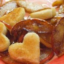 Vanilla Apples with Sweetheart Croutes