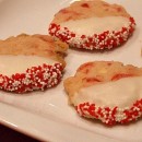 White Chocolate Cherry Shortbread Cookies