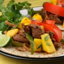 Beef Fajitas with Mango Salsa