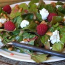 Mixed Greens with Goat Cheese and Raspberry Vinaigrette