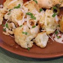 Oven Roasted Cauliflower with Garlic Olive oil and lemon juice