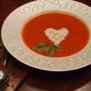 Roasted Red Pepper Soup with Orange Cream