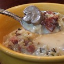 Wild Rice, Mushroom and sausage soup