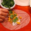 butternut squash rice paper rolls