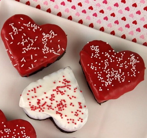 Valentine's Einkorn Heart Cakes with Chocolate Shell