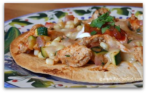 Chicken and Summer Vegetable Tostadas