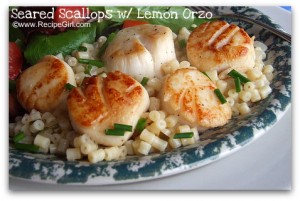 seared-scallops-with-lemon-orzo