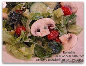 romaine-and-broccoli-salad-with-creamy-roasted-garlic-dressing