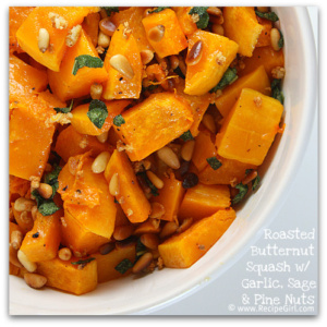 Roasted Butternut Squash w Garlic Sage  Pine Nuts