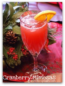 cranberry mimosas