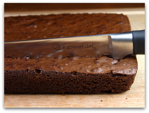 of espresso powder, cocoa powder & melted chocolate within the brownie 
