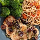 Pork Medallions with Olive Caper Sauce