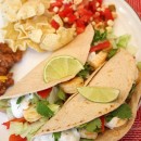 Shrimp Tacos with Chipotle Cream