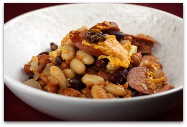Three Bean and Sausage Bake