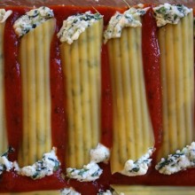 Spinach and Cheese Manicotti