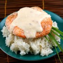 Salmon with Creamy Coconut- Ginger Sauce
