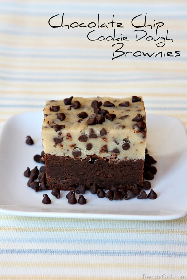 CHOCOLATE CHIP COOKIE DOUGH BROWNIES