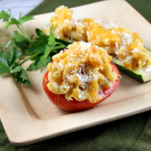 Macaroni and Cheese Stuffed Roasted Vegetables 1