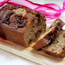 Skinny Chocolate- Caramel Banana Bread