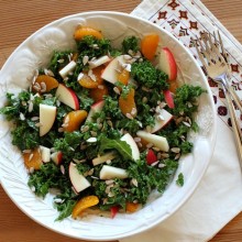 Marinated Kale Salad with Apples and Oranges