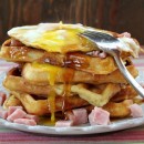 Ham and Egg Waffles