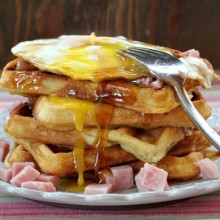 Ham and Egg Waffles