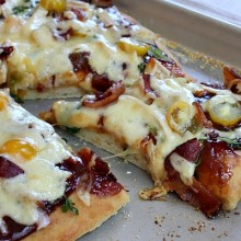 Barbecue Chicken and Bacon Pizza