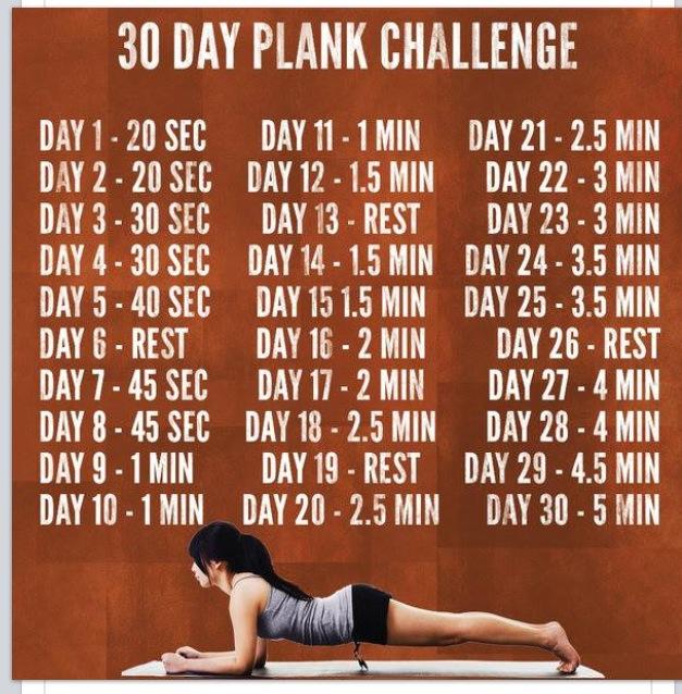 30 day plank challenge
