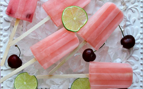 Cherry Limeade Popsicles 600