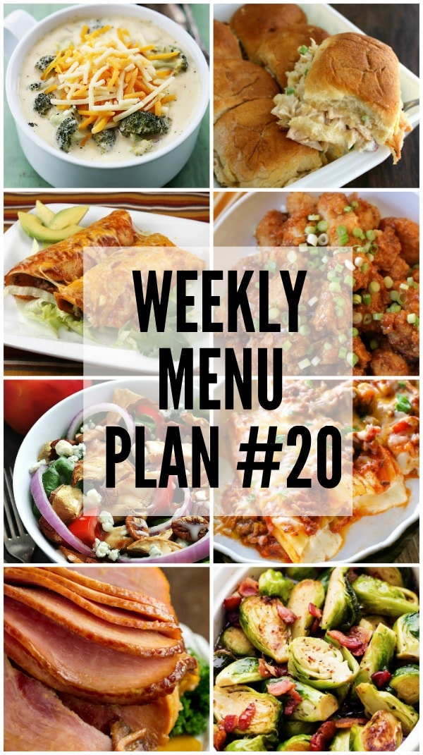 Weekly Menu Plan 20 Favorite Family Recipes