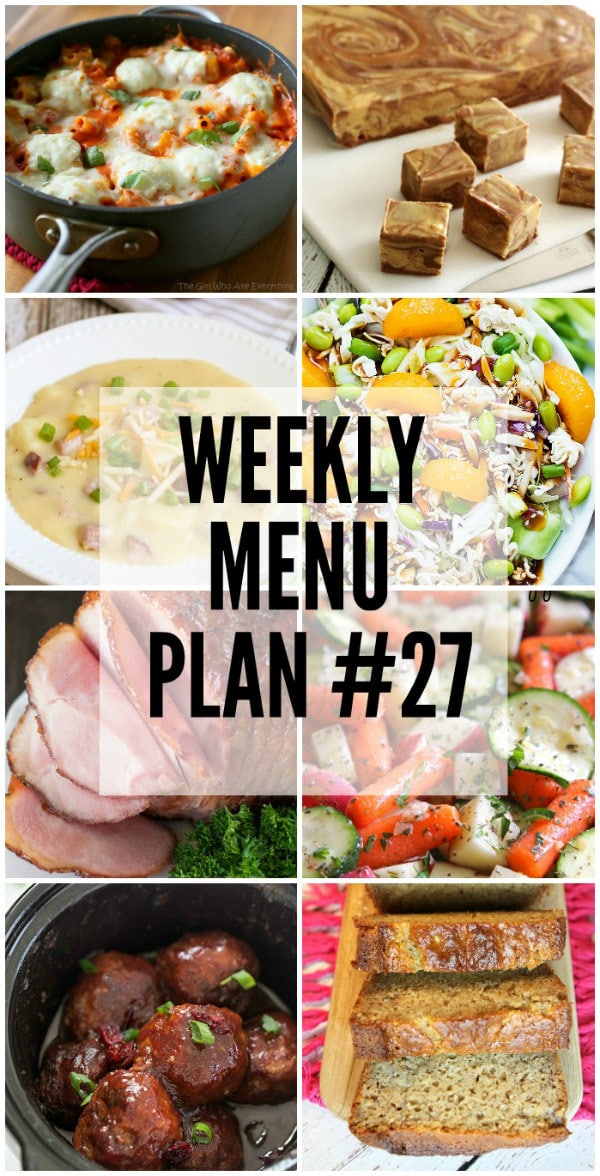 Weekly Menu Plan 27 Recipe Girl