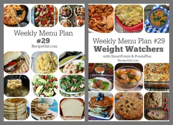 Weekly Menu Plan #29