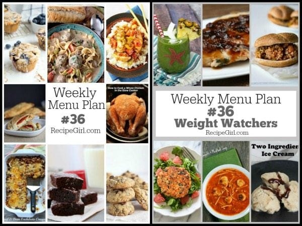 Weekly Menu Plan #36