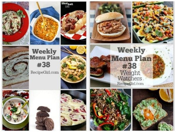 Weekly Menu Plan #38