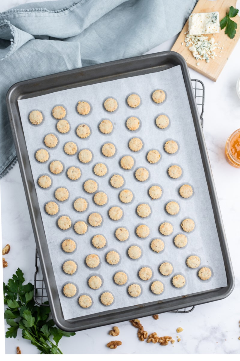 shortbread on a baking sheet