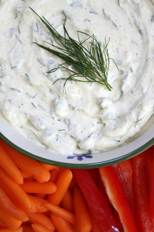 Curry Dill Dip recipe from RecipeGirl.com