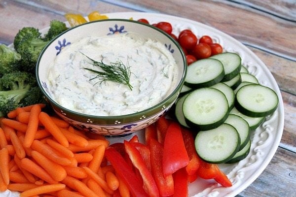 Curry Dill Dip recipe from RecipeGirl.com