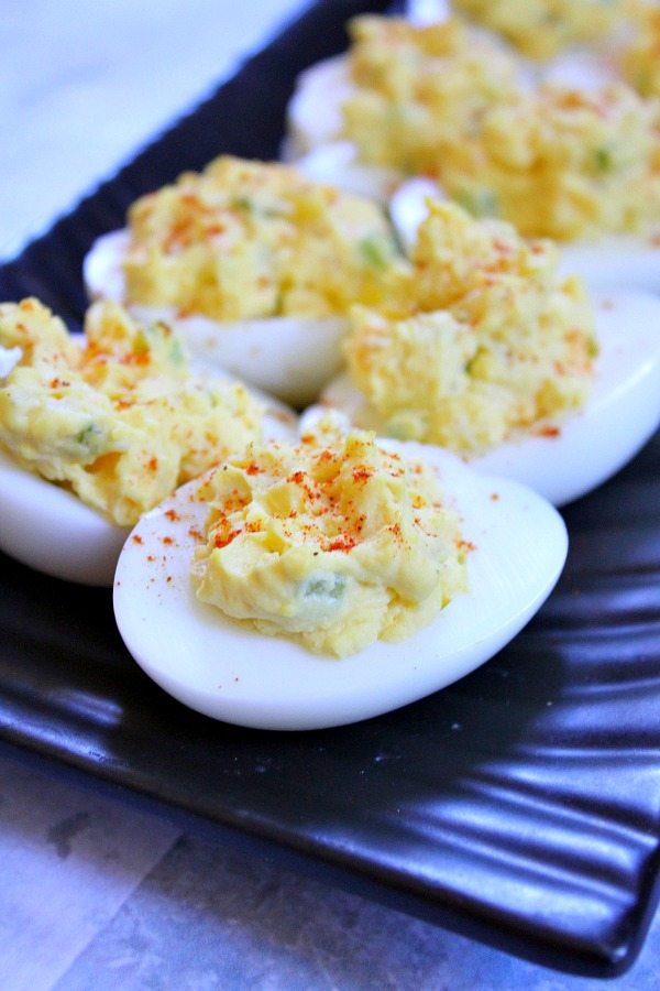 Deviled Eggs Deluxe on a platter