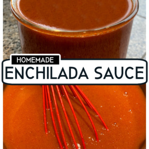 pinterest collage image for homemade enchilada sauce