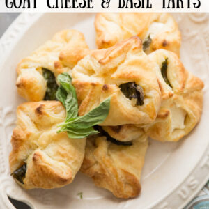 pinterest image for goat cheese tarts