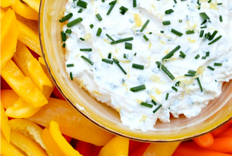 Lemon Chive Cheese Dip Recipe Girl